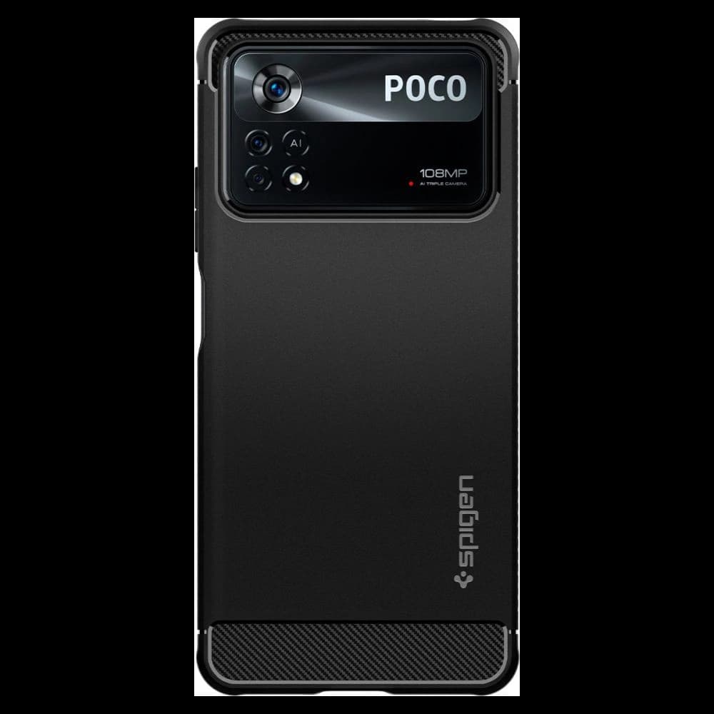 Case Spigen Rugged Armor POCO X4 Pro 5G Matt Schwarz - 2