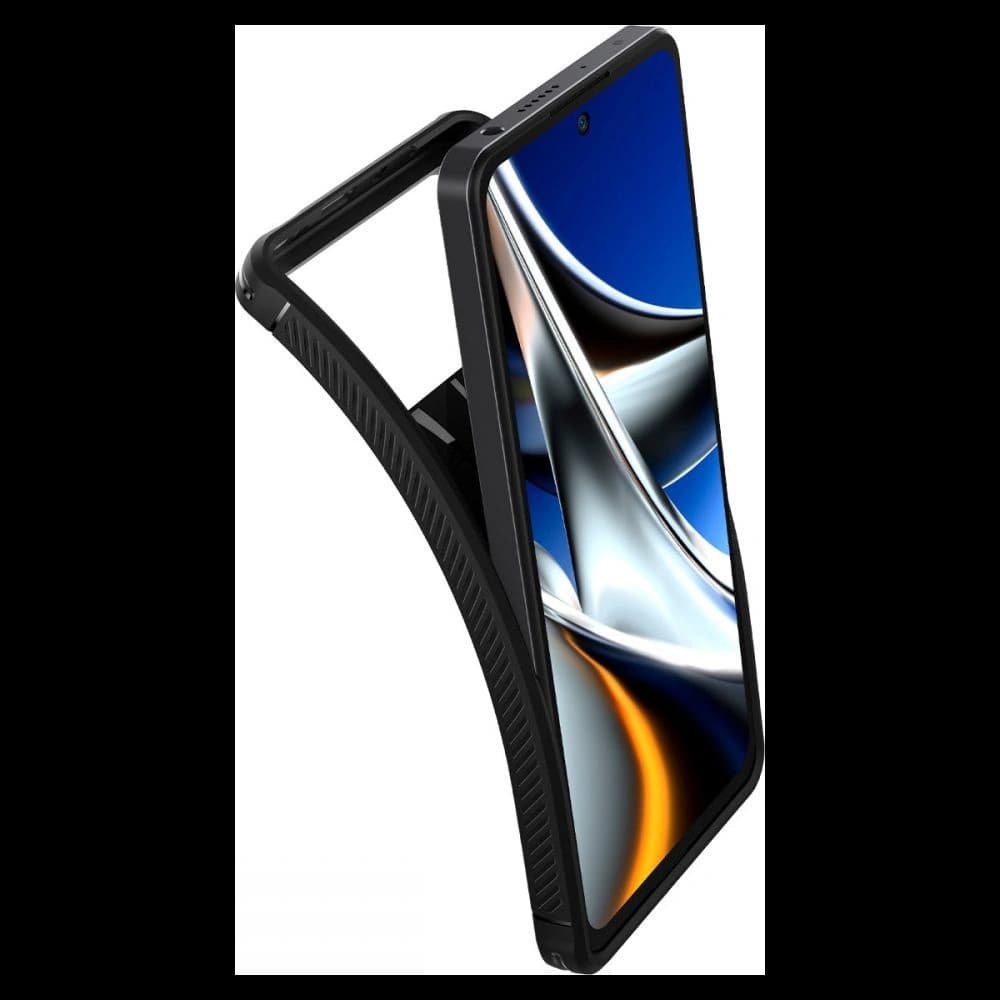 Case Spigen Rugged Armor POCO X4 Pro 5G Matt Schwarz - 5