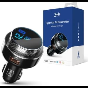 Transmiter FM 3MK HyperCar Charger - 2xUSB-A + 1 czytnik kart TF + Bluetooth