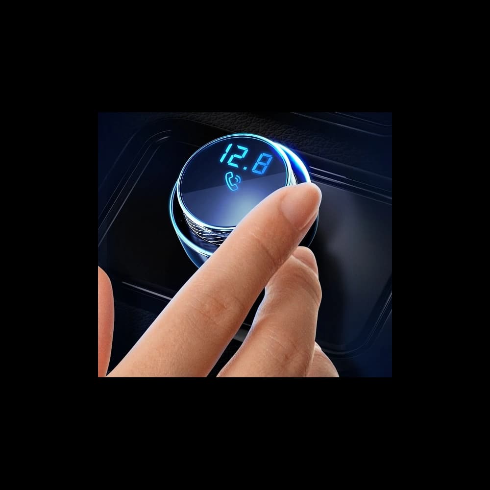 3MK HyperCar Chager Transmiter FM Car Charger - 2xUSB-A + TF card reader + Bluetooth - 5