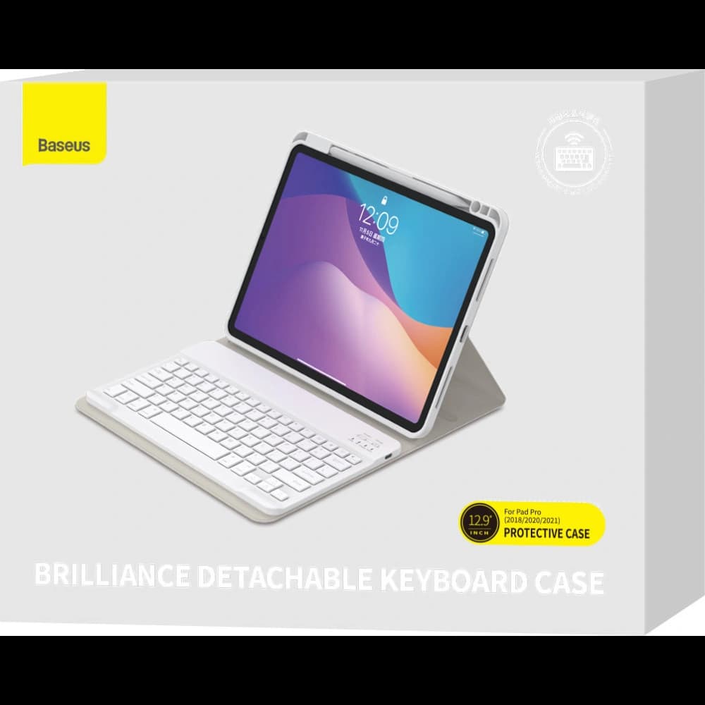 Etui z klawiaturą Baseus Brilliance Apple iPad Pro 12.9 2018/2020/2021 (3., 4. i 5. generacji) biały - 5
