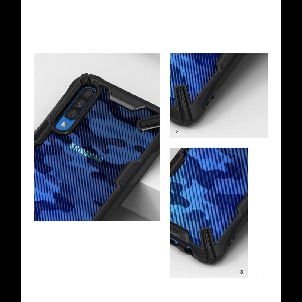 Ringke Fusion-X Design Samsung Galaxy A70 Camo (Moro) Black - 2
