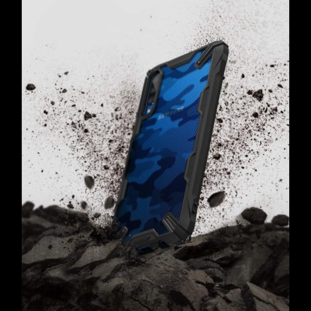 Ringke Fusion-X Design Samsung Galaxy A70 Camo (Moro) Black - 4