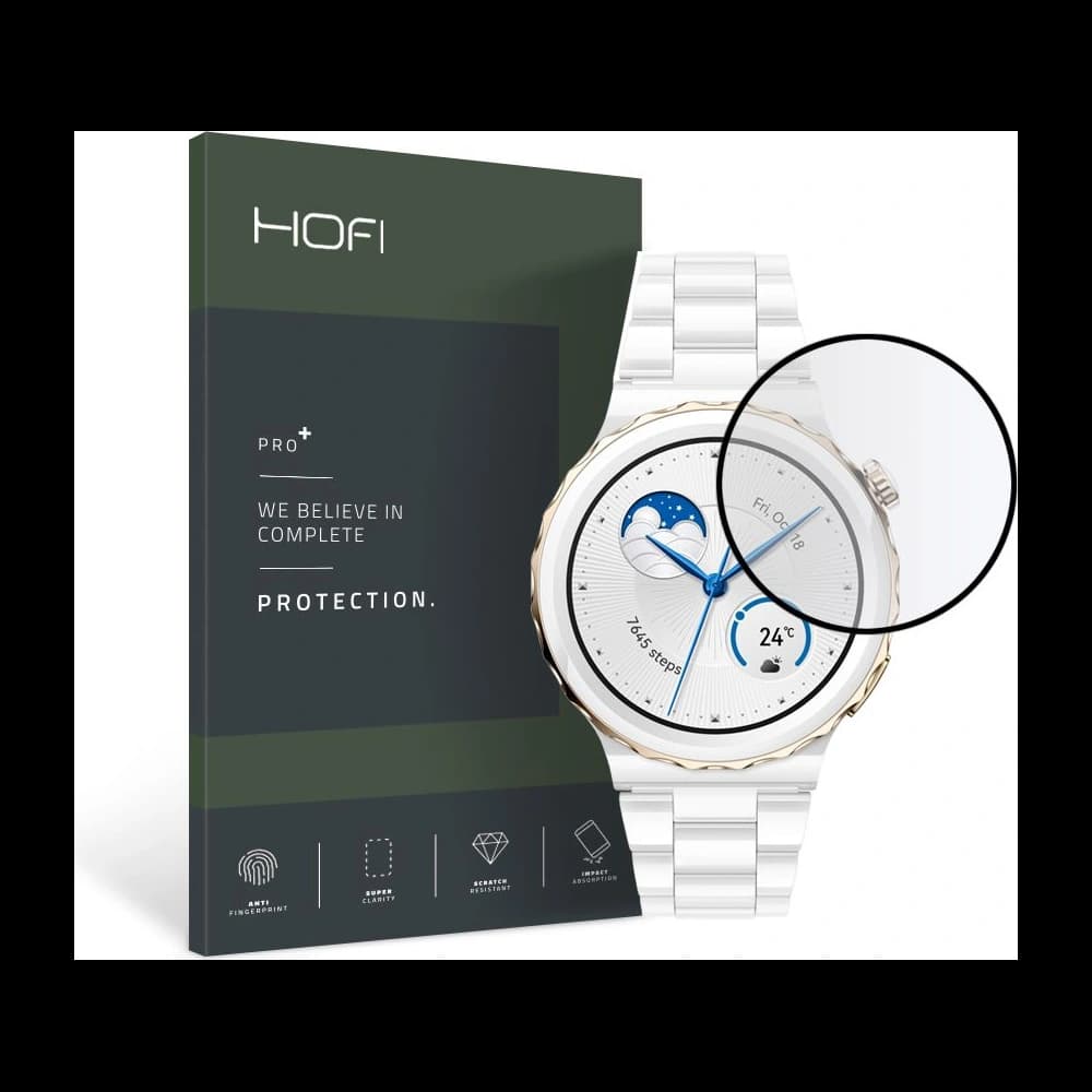 Hybridglas Hofi Hybrid Pro+ Huawei Watch GT 3 Pro 43mm Schwarz - 1