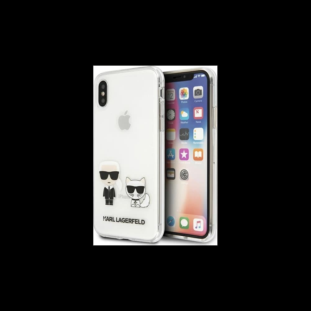 Karl Lagerfeld KLHCI65CKTR Apple iPhone XS Max hardcase Transparent Karl & Choupette - 1