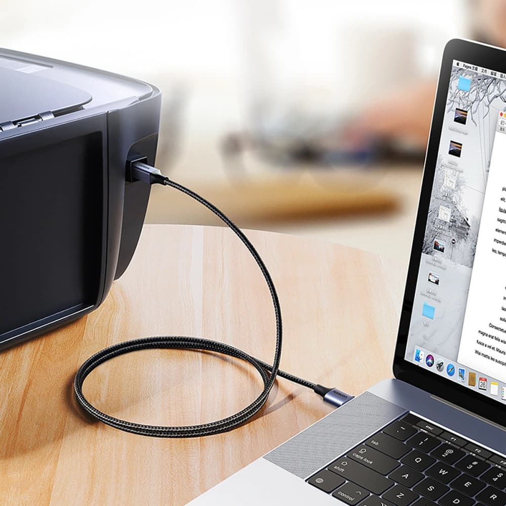 UGREEN US369 USB-B Printer Cable (Male) - USB 2.0 (Male) 480 Mbps 5m Black - 4