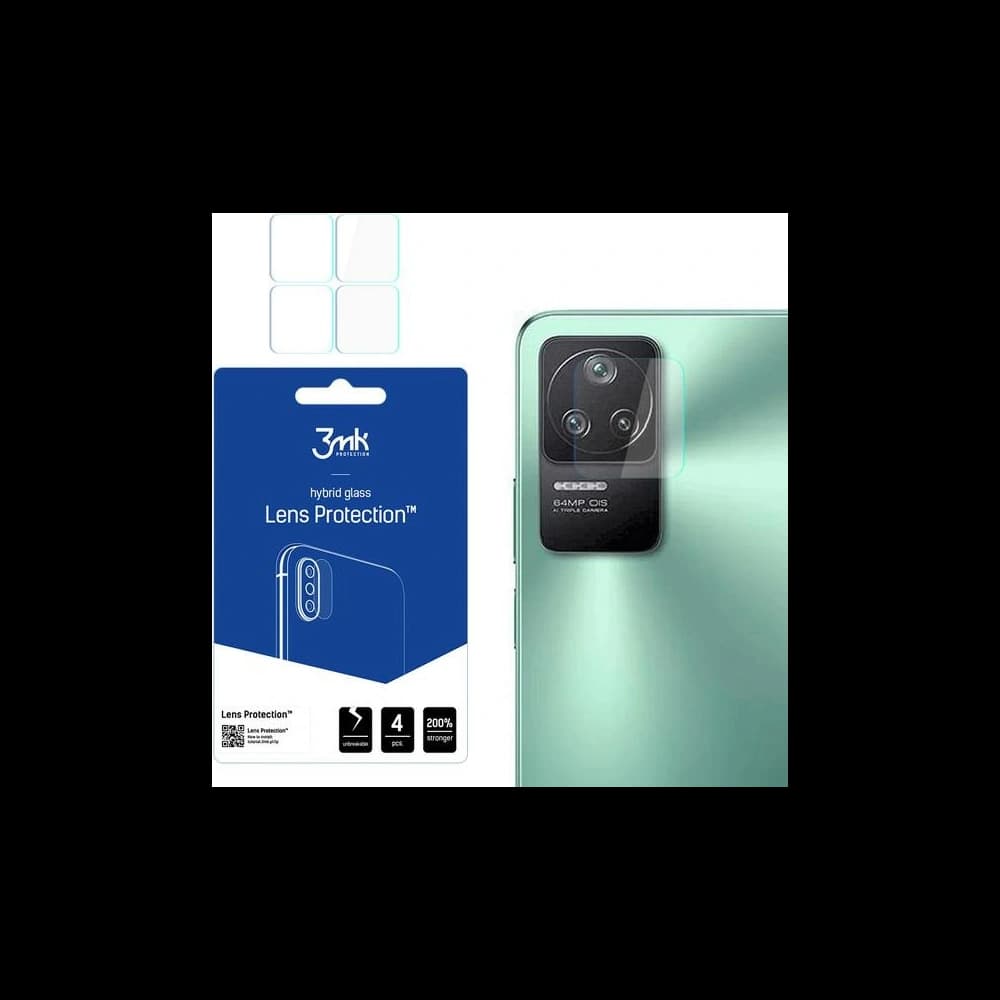 Hybrides Glas für das Kameraobjektiv 3MK Lens Protection POCO F4 5G [4 PACK] - 1
