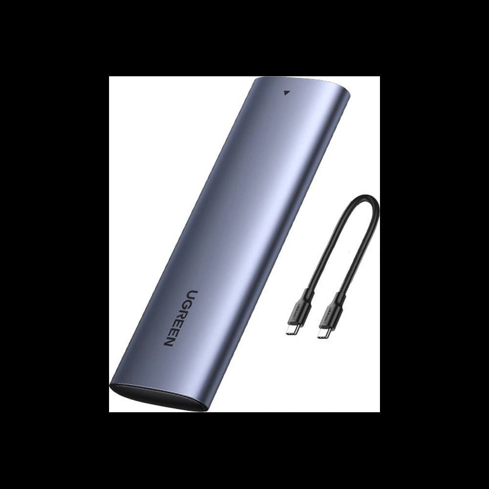 Gehäuse für M.2-Festplatte UGREEN CM400 USB 3.2 Gen 2 (SuperSpeed USB 10 Gbps) + USB-C-Kabel 0,5m grau - 1