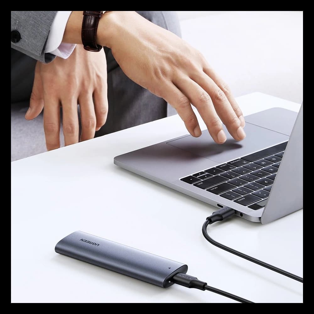 Gehäuse für M.2-Festplatte UGREEN CM400 USB 3.2 Gen 2 (SuperSpeed USB 10 Gbps) + USB-C-Kabel 0,5m grau - 4