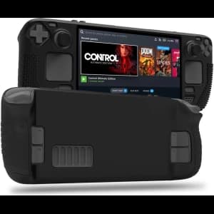 Hülle Tech-Protect TPUCarbon Valve Steam Deck LCD / OLED Schwarz