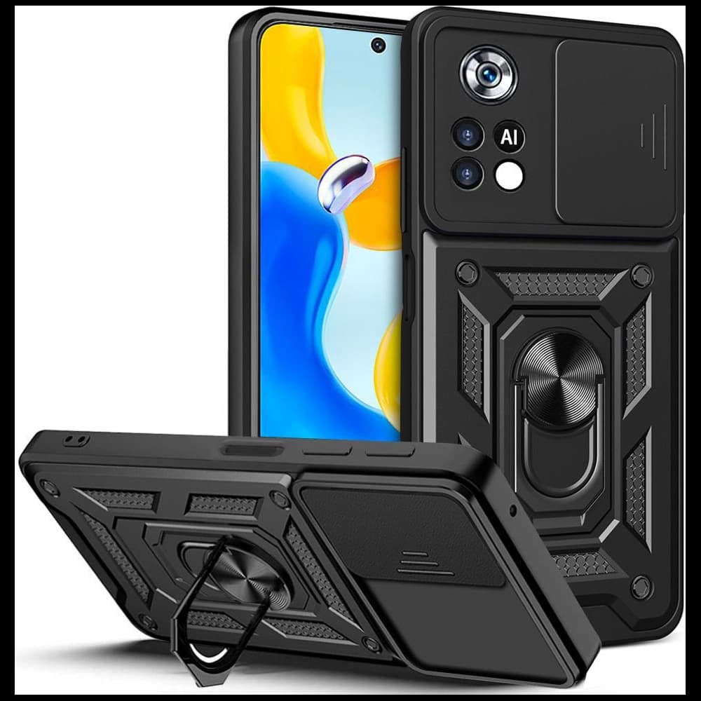 Hülle Tech-Protect CamShield Pro POCO M4 Pro LTE Schwarz - 1