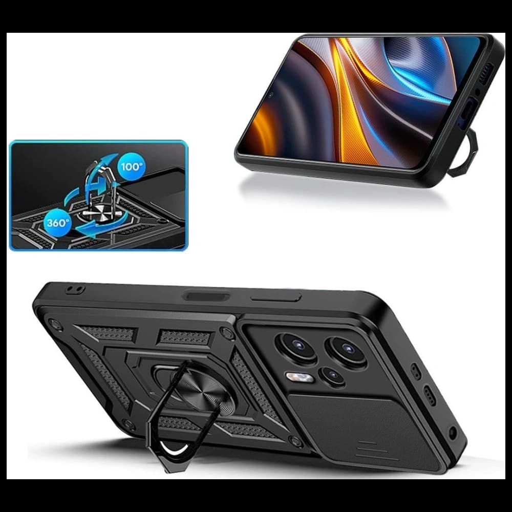 Hülle Tech-Protect CamShield Pro POCO M4 Pro LTE Schwarz - 4