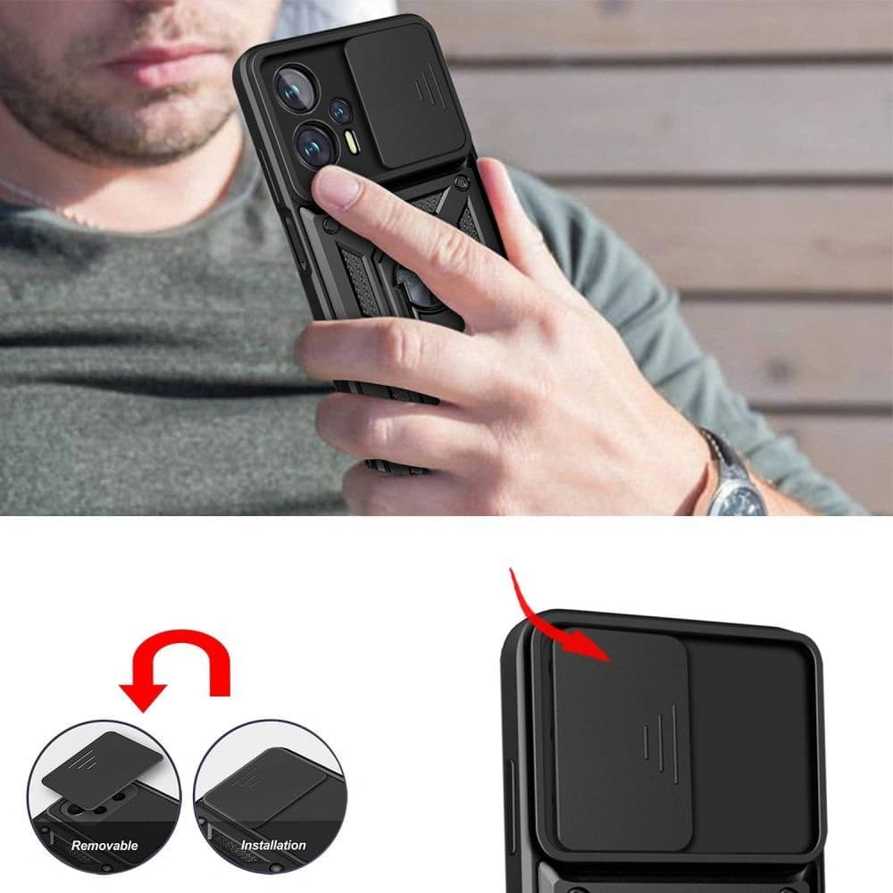 Hülle Tech-Protect CamShield Pro POCO M4 Pro LTE Schwarz - 7