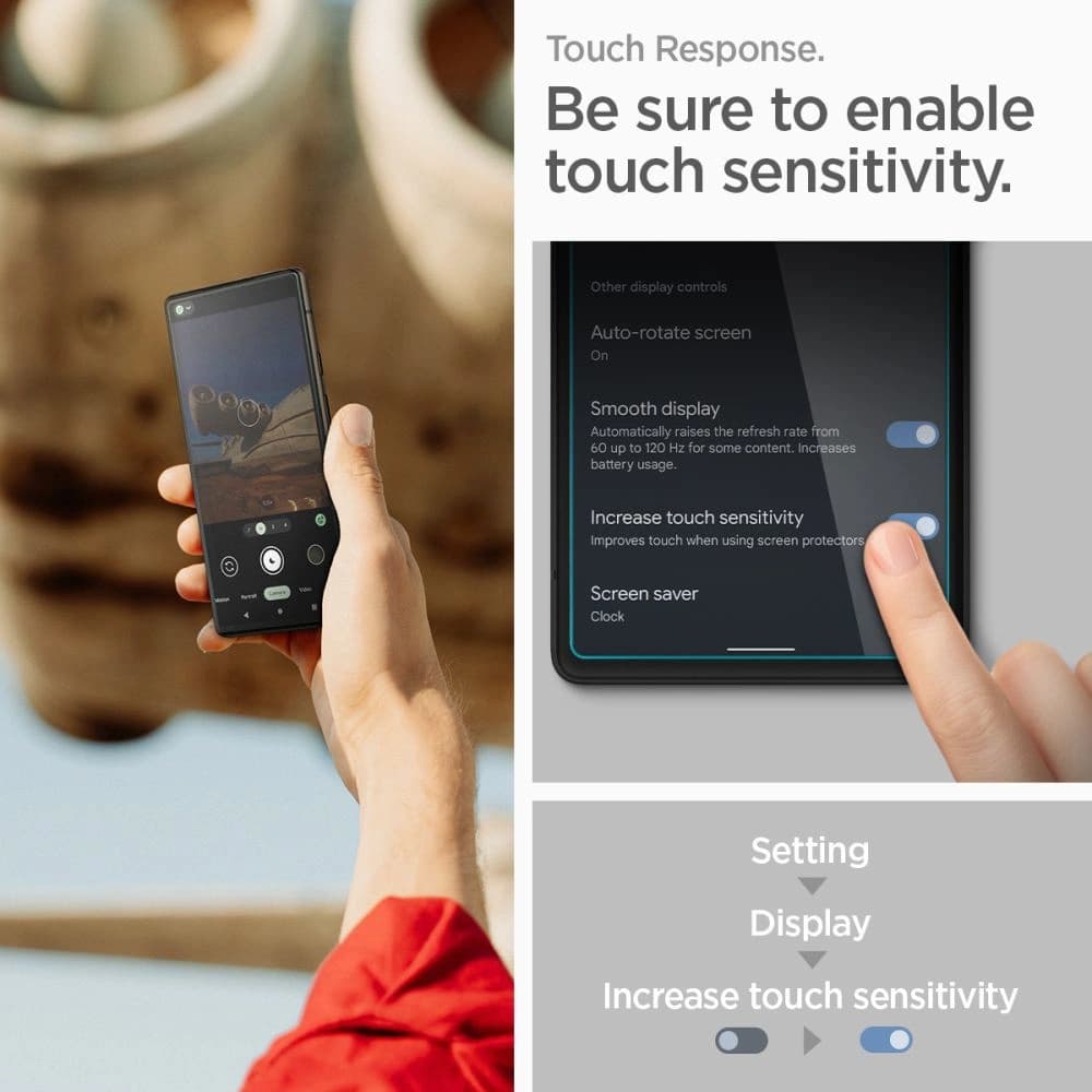 Gehärtetes Glas Spigen GLAS.tR Slim AlignMaster Google Pixel 6a [2 PACK] - 9