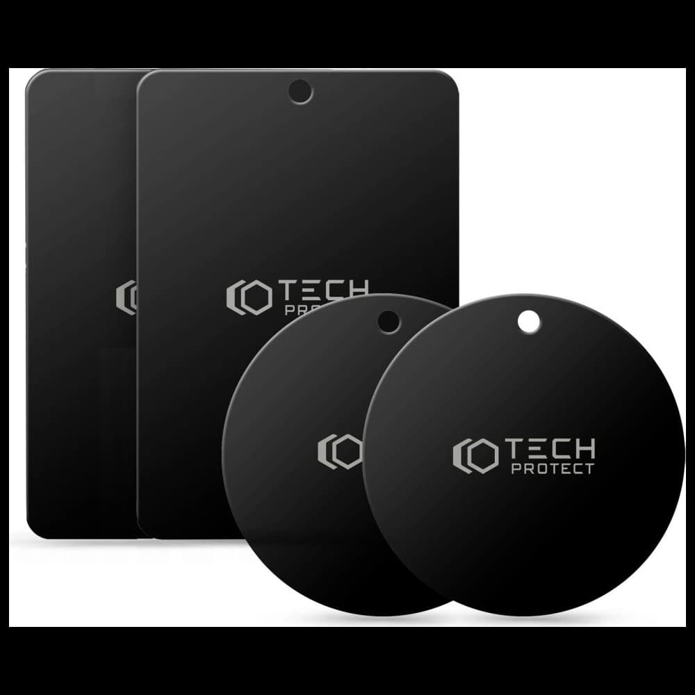 Blechplatten für magnetische Halterung Tech-Protect Metalplate Magnetic Car Mount Black [4 PACK] - 1