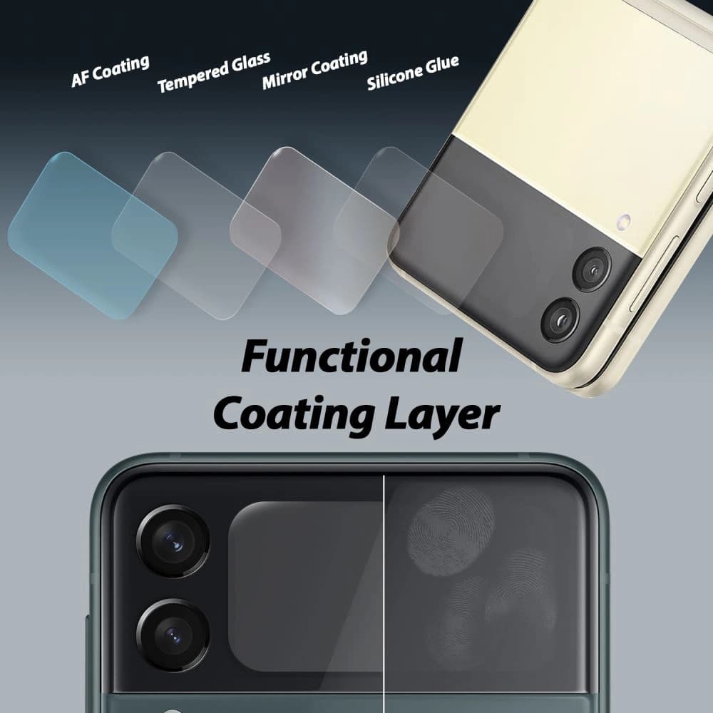 Gehärtetes Glas Whitestone EZ Glass Samsung Galaxy Z Flip 4 [2 PACK] - 3