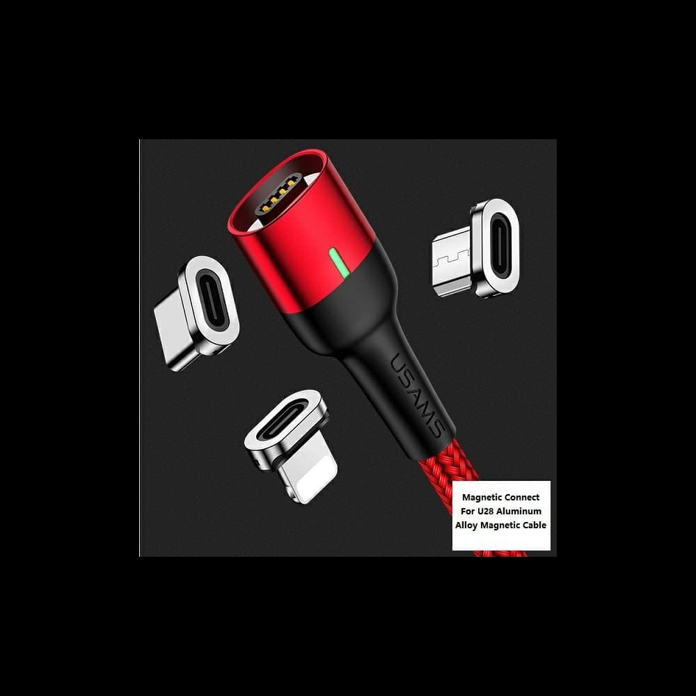 USAMS magnetischer Adapter U28 Lightning Bulk Silber/Silver SJ325LNTA - 2