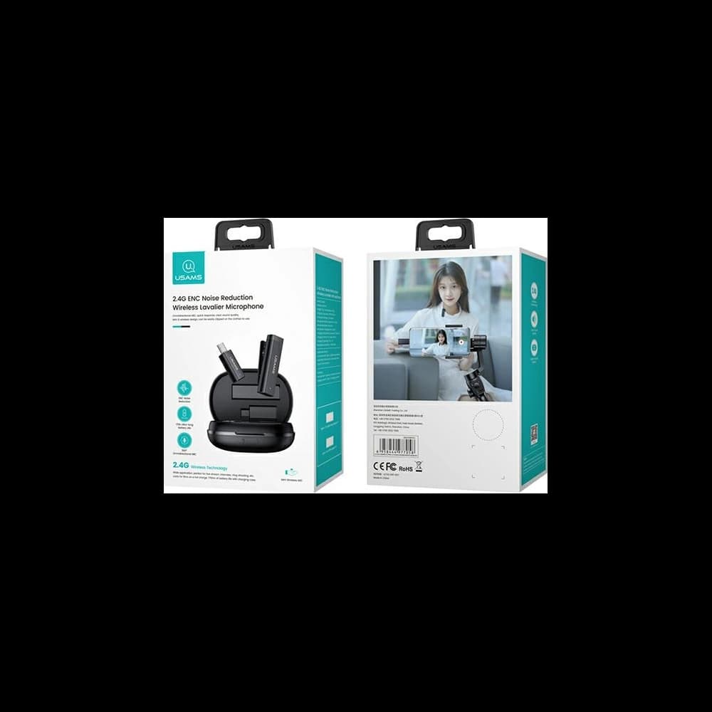 Kabelloses Ansteckmikrofon USAMS ENC 2.4G Wireless Lavalier-Mikrofon USB-C ZB243MKF01 - 10