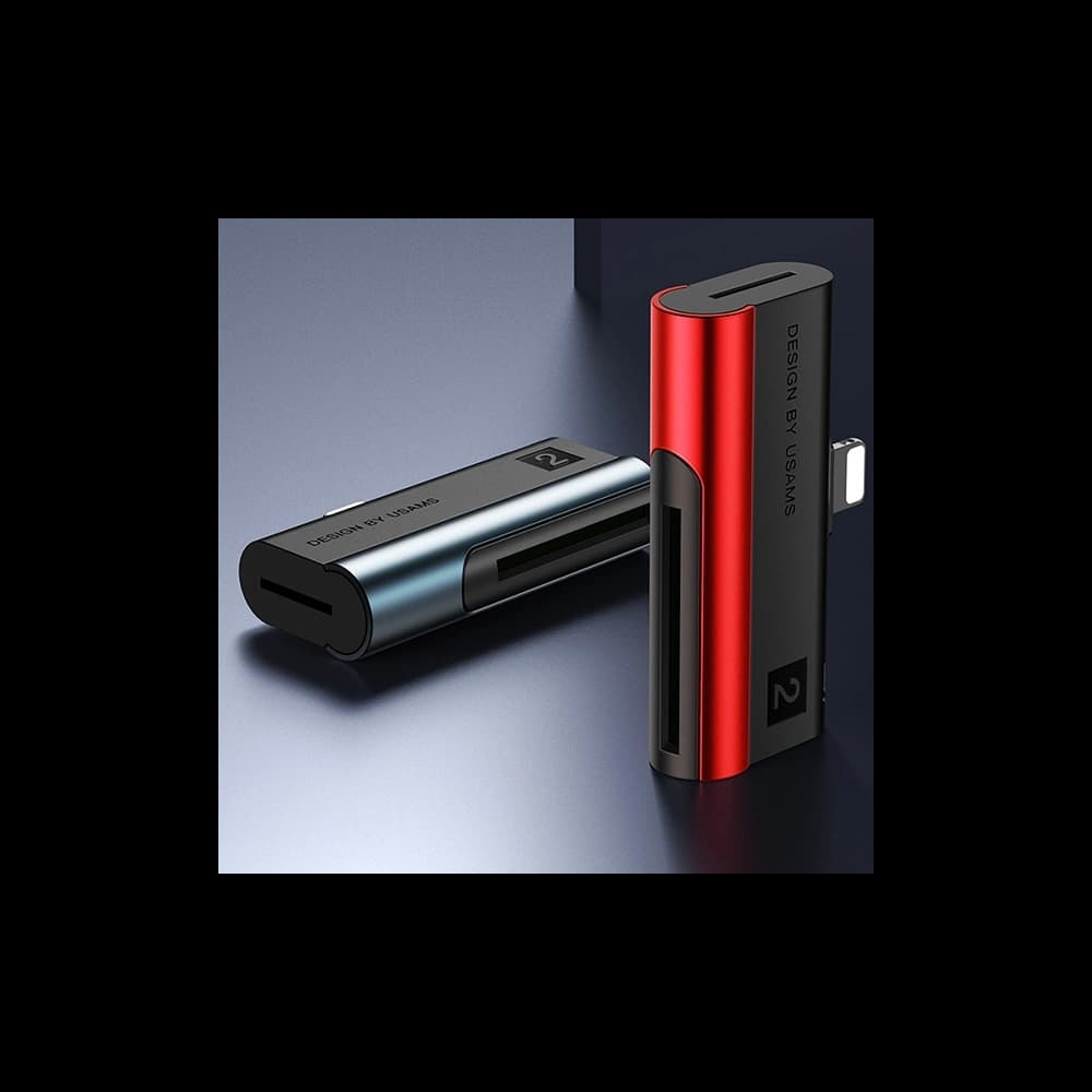 USAMS Card Reader SD/microSD Lightning red SJ430DKQ02 (US-SJ430) - 10