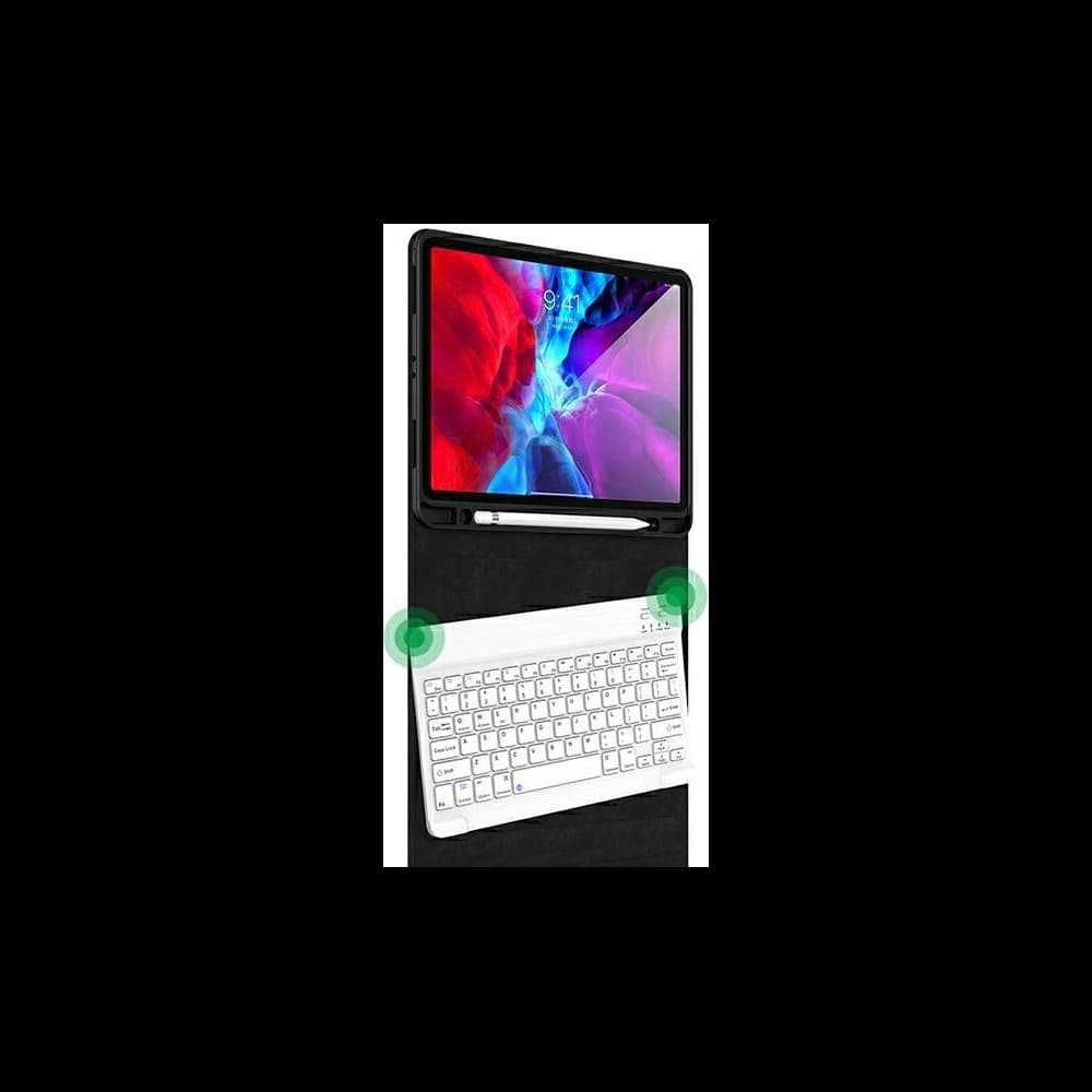 Case USAMS Winro Keyboard Apple iPad 9.7 2018 (6. Generation) grünes Case-weiße Tastatur - 3