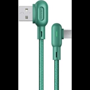 USAMS Angle Cable U57 MicroUSB 1,2m 2A green SJ458USB02 (US-SJ458)