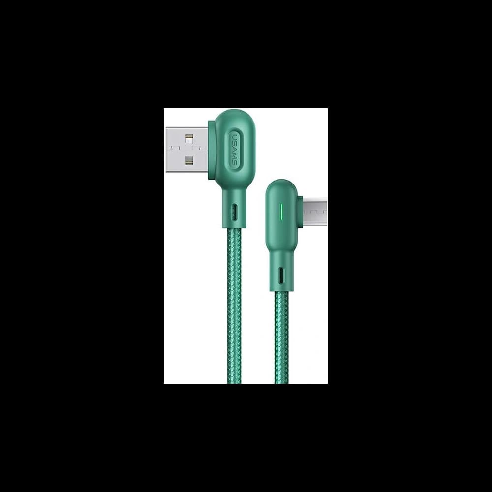 Winkelkabel USAMS U57 MicroUSB 1,2m 2A grün SJ458USB02 - 1