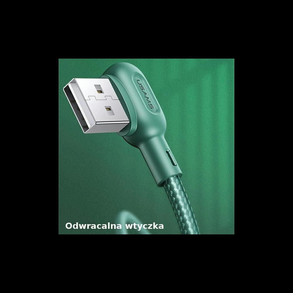 Winkelkabel USAMS U57 MicroUSB 1,2m 2A grün SJ458USB02 - 5