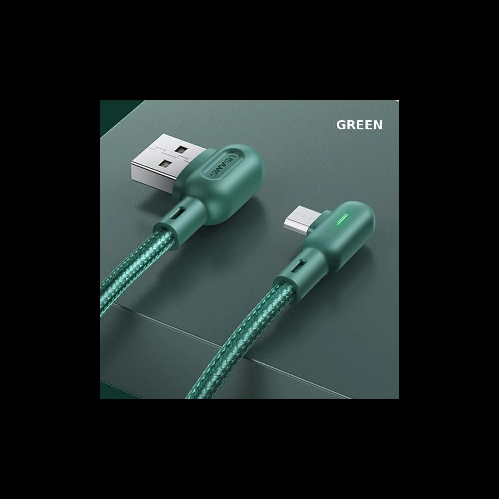 Winkelkabel USAMS U57 MicroUSB 1,2m 2A grün SJ458USB02 - 9