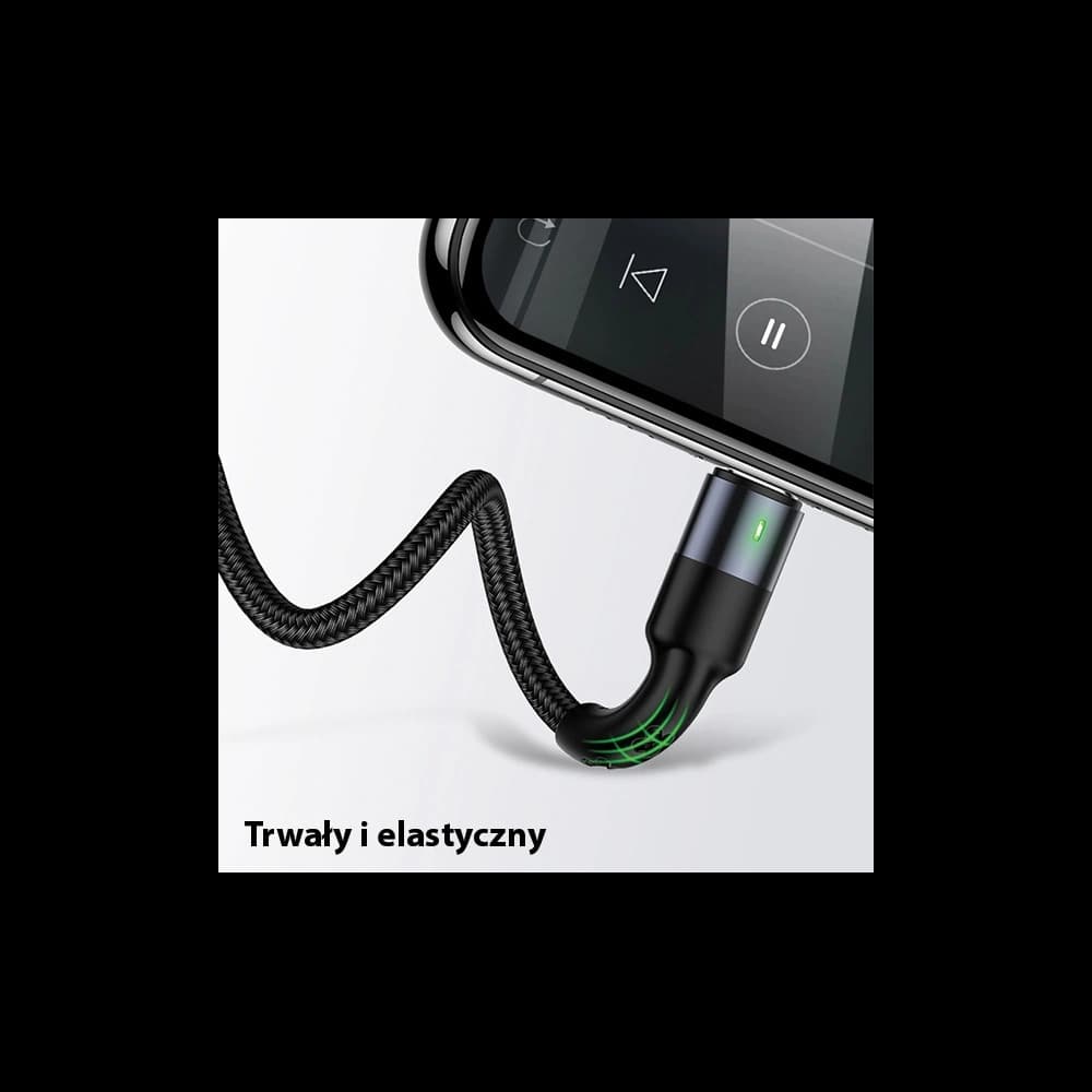 Kabel geflochten USAMS U26 3w1 0.35m 2A Schnellladung (lightning/microUSB/USB-C) SJ410USB01 - 10