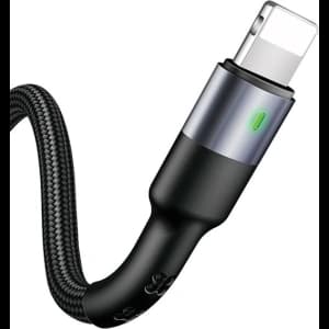 USAMS U26 geflochtenes Kabel Lightning 1m 2A Schnellladung schwarz SJ311IP01