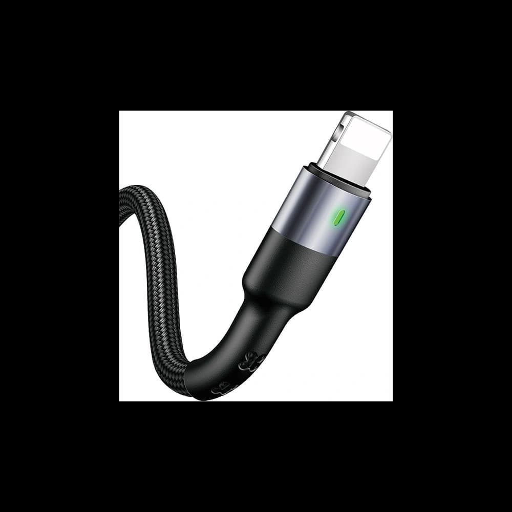 USAMS Nylon Cable U26 Lightning 1m 2A Fast Charging black SJ311IP01 (US-SJ311) - 1