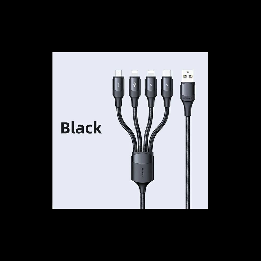 Kabel geflochten USAMS U73 4w1 1.2m 3A Schnellladung (2xlightning/microUSB/USB-C) SJ516USB01 - 6