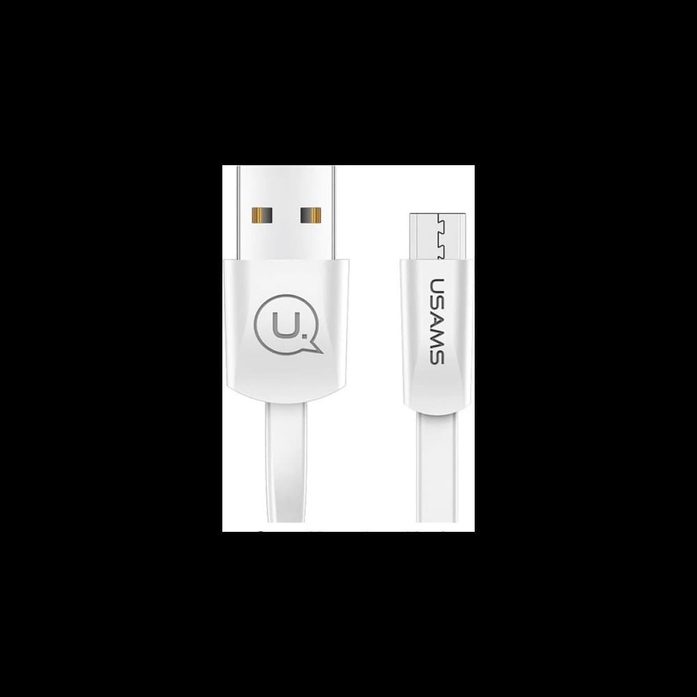 USAMS Flat Cable U2 microUSB 1,2m white SJ201MIC02 (US-SJ201) - 1