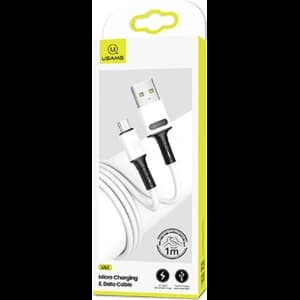 Kabel USAMS U52 microUSB 2A Schnellladung 1m weiß/SJ435USB01