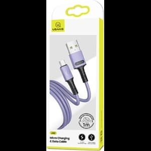 USAMS U52 microUSB Kabel 2A Schnellladung 1m lila/purple SJ435USB04