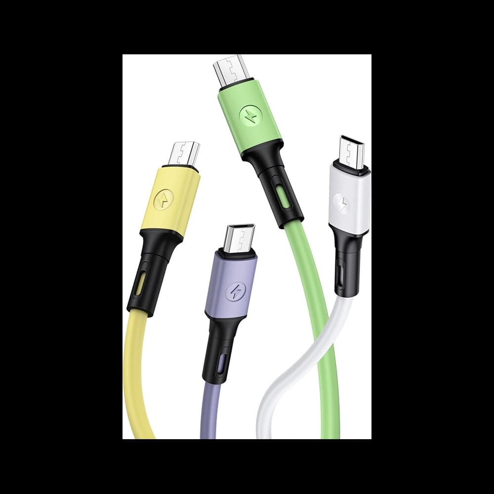 USAMS U52 microUSB Kabel 2A Schnellladung 1m lila/purple SJ435USB04 - 2