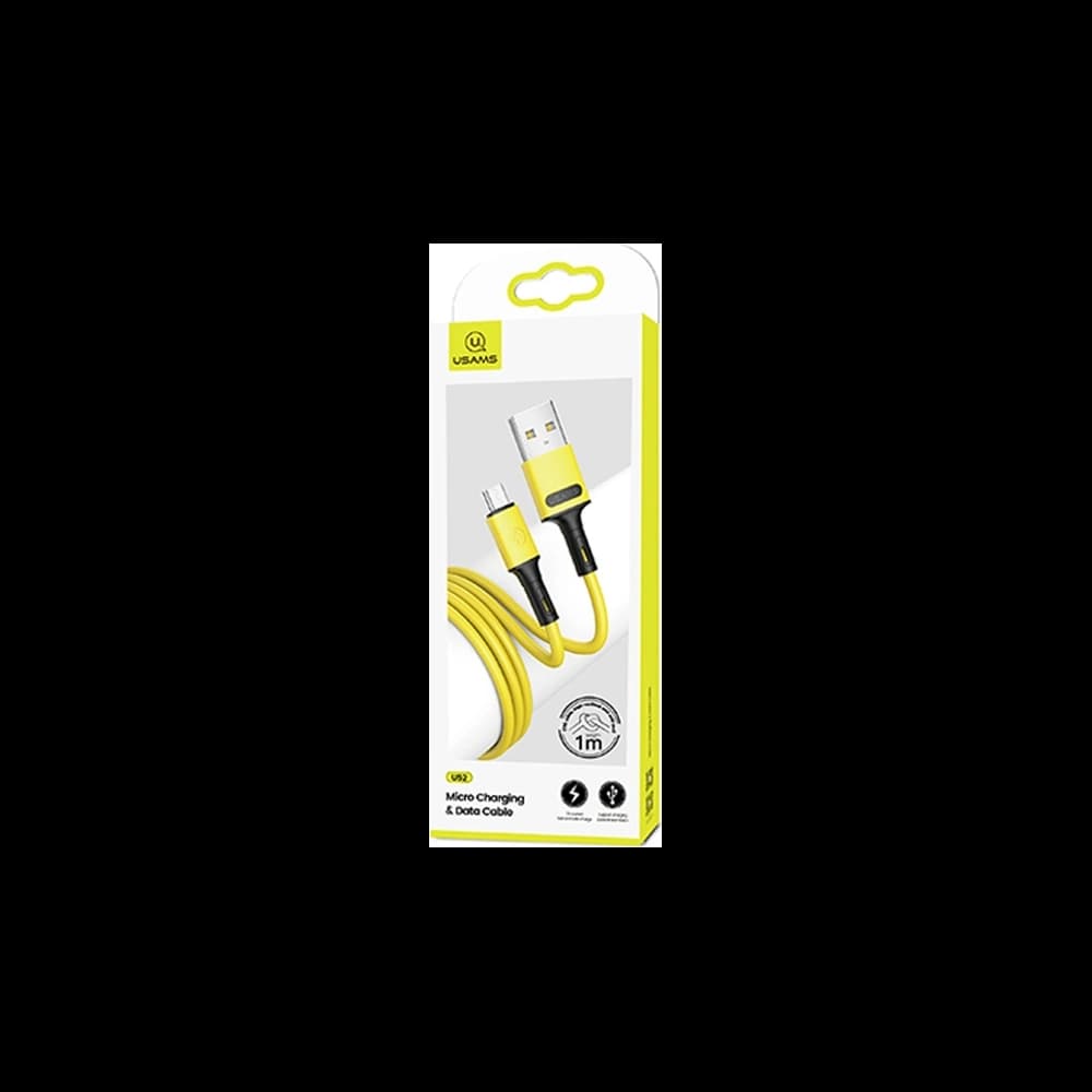 Kabel USAMS U52 microUSB 2A Schnellladung 1m gelb/yellow SJ435USB03 - 1