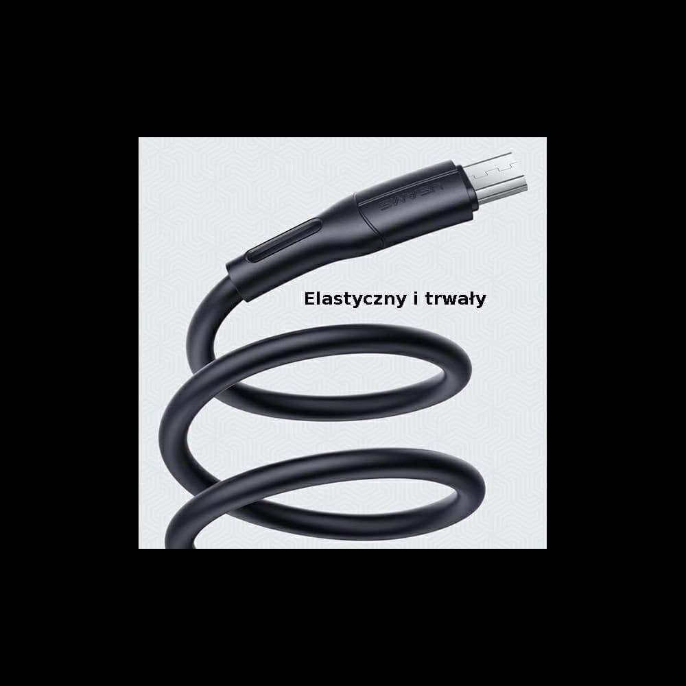 Kabel USAMS U68 microUSB 2A Schnellladegerät 1m weiß/SJ502USB02 - 5