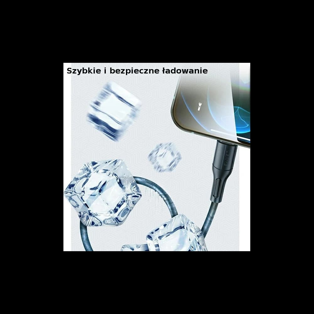 USAMS U68 Kabel microUSB 2A Schnellladung 1m schwarz/schwarz SJ502USB01 - 4