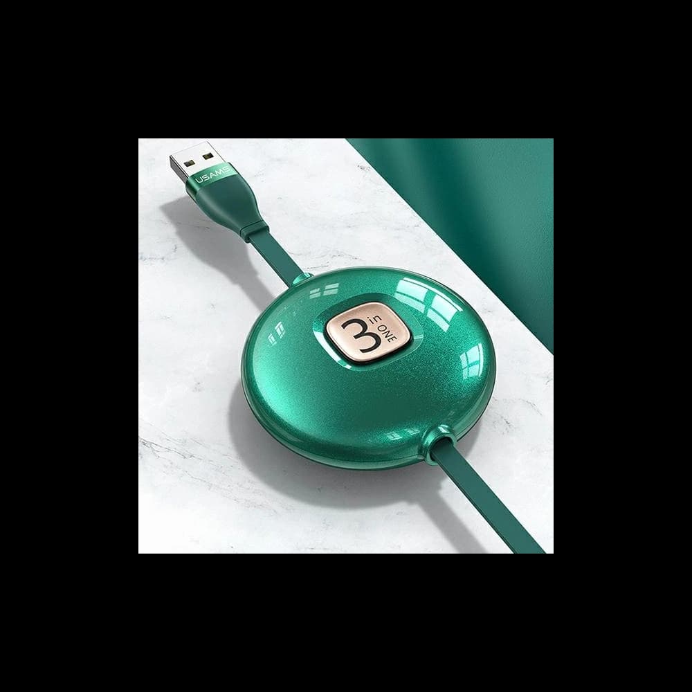 USAMS Cable U69 3in1 1m blue (Lightning/microUSB/USB-C) SJ508USB02 (US-SJ508) - 3