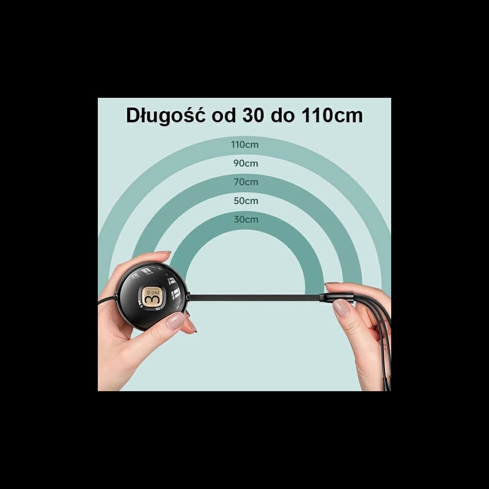 USAMS Cable U69 3in1 1m blue (Lightning/microUSB/USB-C) SJ508USB02 (US-SJ508) - 4