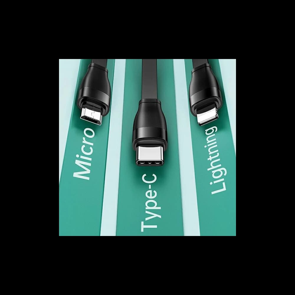 USAMS Cable U69 3in1 1m green (Lightning/microUSB/USB-C) SJ508USB03 (US-SJ508) - 2