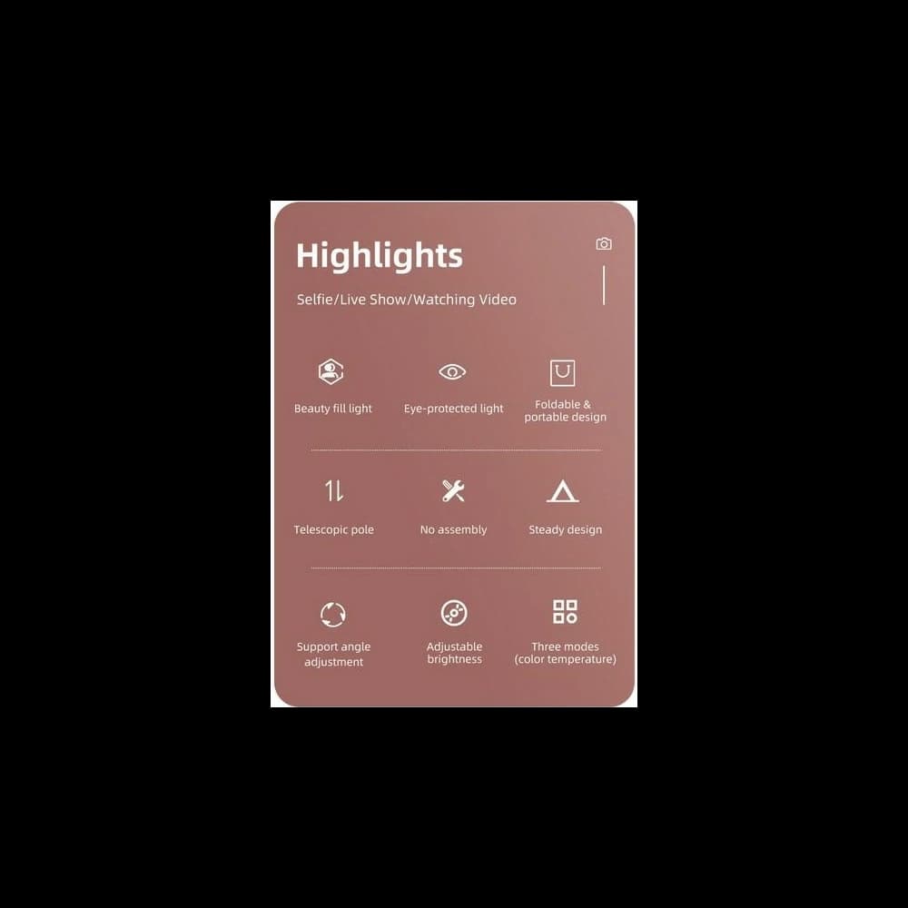 USAMS LED ring lamp pink ZB120ZJ03 (US-ZB120) - 7