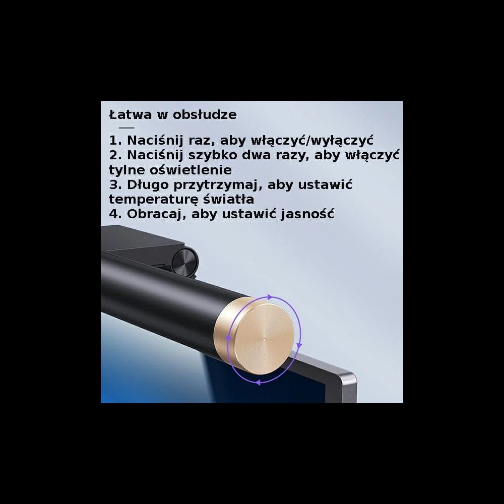 LED-Lampe für Monitor USAMS Starry Serie in Schwarz ZB224PMD01 - 8