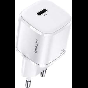 USAMS T36 mini Netzladegerät 1xUSB-C 20W PD3.0 Schnellladung weiß/white CC124TC02