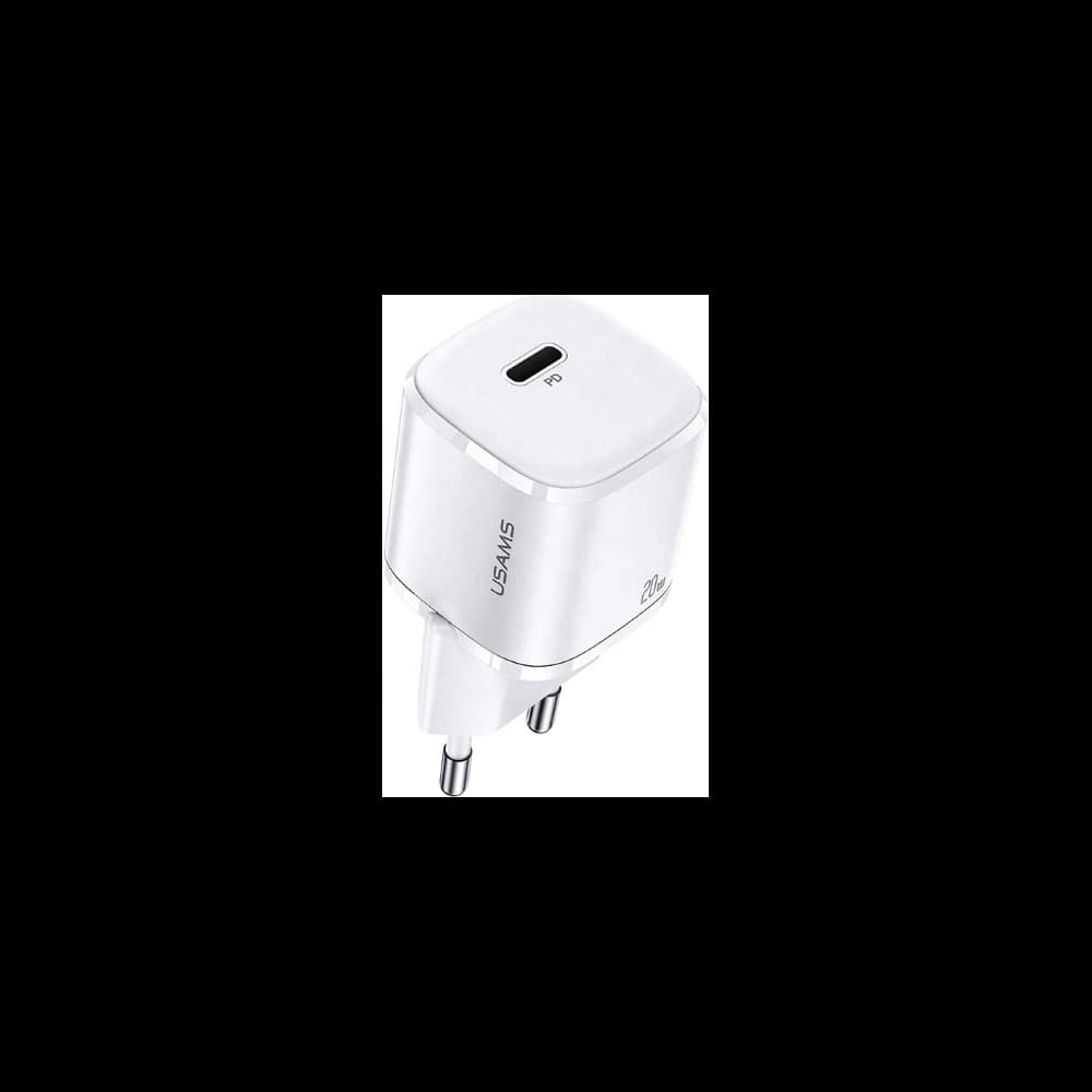 USAMS Wall Charger 1xUSB-C T36 mini 20W PD3.0 Fast Charging white CC124TC02 (US-CC124) - 1