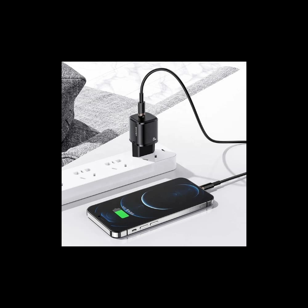 USAMS Wall Charger 1xUSB-C T36 mini 20W PD3.0 Fast Charging white CC124TC02 (US-CC124) - 3