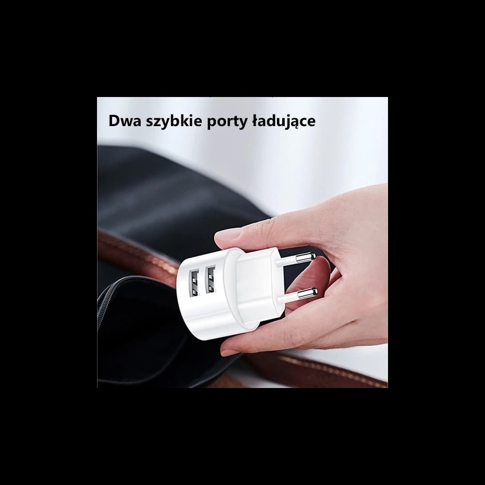 USAMS Wall Charger 2xUSB T20 2,1A round white Fast Charging CC80TC01 (US-CC080) - 2
