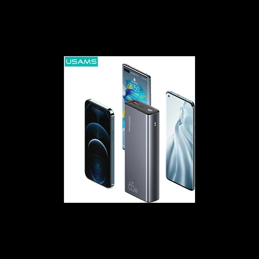 USAMS Powerbank PB59 30000mAh 65W 2xQC3.0+PD Fast Charge black CMXLOGTC01 (US-CD165) + cable USB-C-USB-C - 3