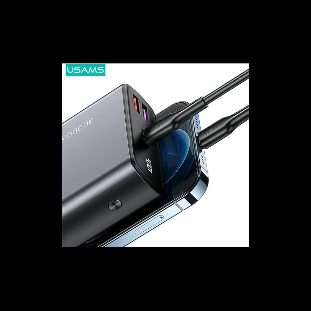USAMS Powerbank PB59 30000mAh 65W 2xQC3.0+PD Fast Charge black CMXLOGTC01 (US-CD165) + cable USB-C-USB-C - 6